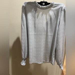 Women blouse white and black polka dots size M